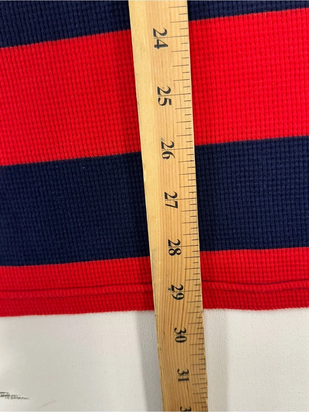 Polo Ralph Lauren Shirt Men XL Waffle Knit Thermal Heavy Cotton Crewneck Blue
